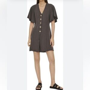 Vera Moda Viviana Womens Tencel Short Romper size medium in gray‌‌‌‌‌‌‌‌…‌‌‌‌‌‎